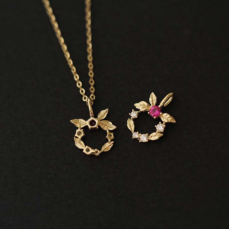 Dainty 9K Solid Gold Flower Pendant, Solid Gold flower pendant necklace