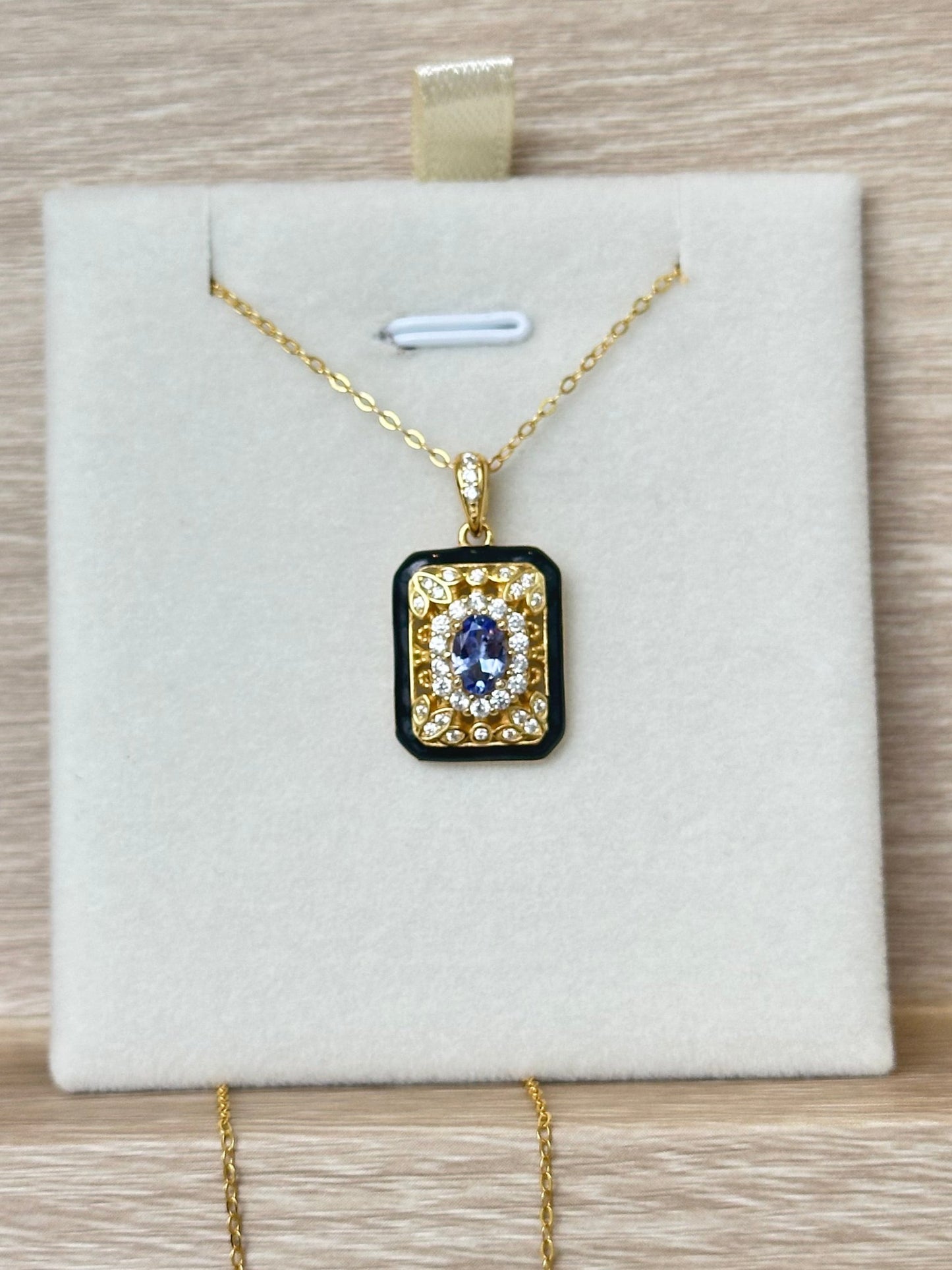 Final sale / S925 sterling silver natural Tanzanite pendant SKU0014