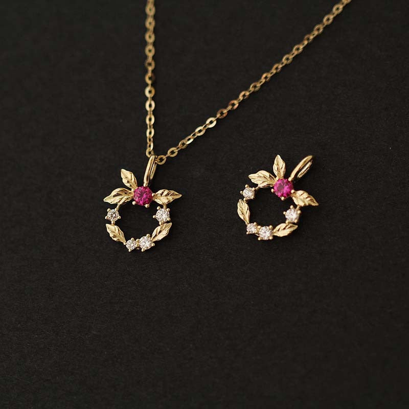 Dainty 9K Solid Gold Flower Pendant, Solid Gold flower pendant necklace