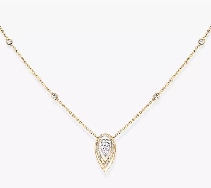 83, custom order 18K solid gold real diamond necklace