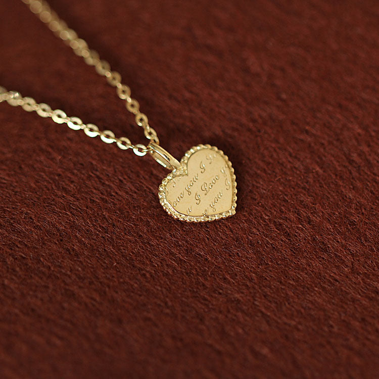 Dainty 9K/14K Solid Gold Heart Pendant, 9K Solid Gold Pendant, 14K Solid Gold Pendant