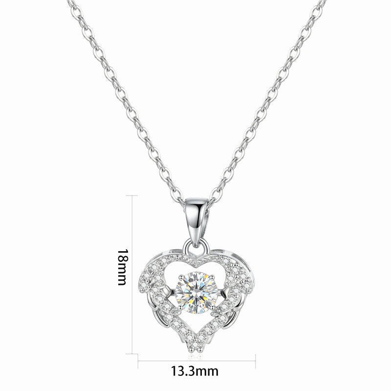 Heart necklace, 18K gold heart pendant necklace, Heart charm necklace