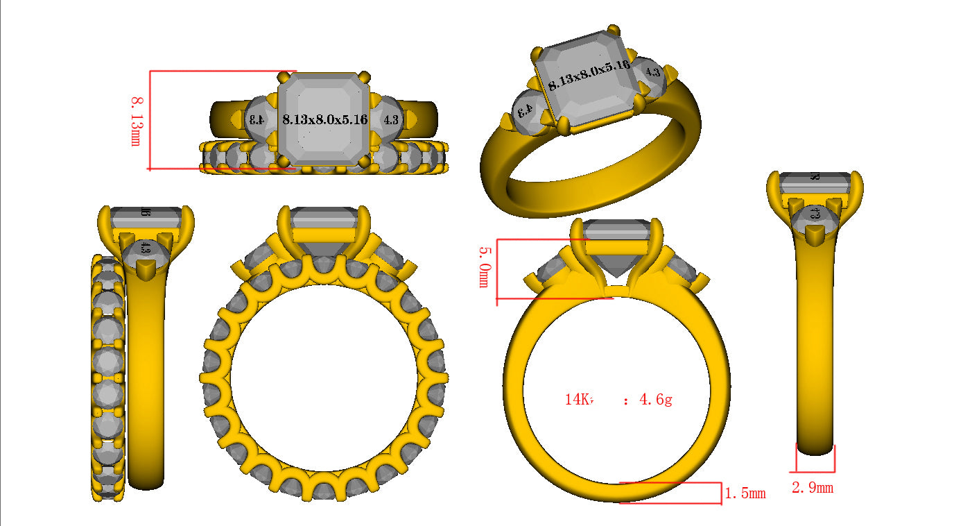 129 Custom order / 14K solid gold ring