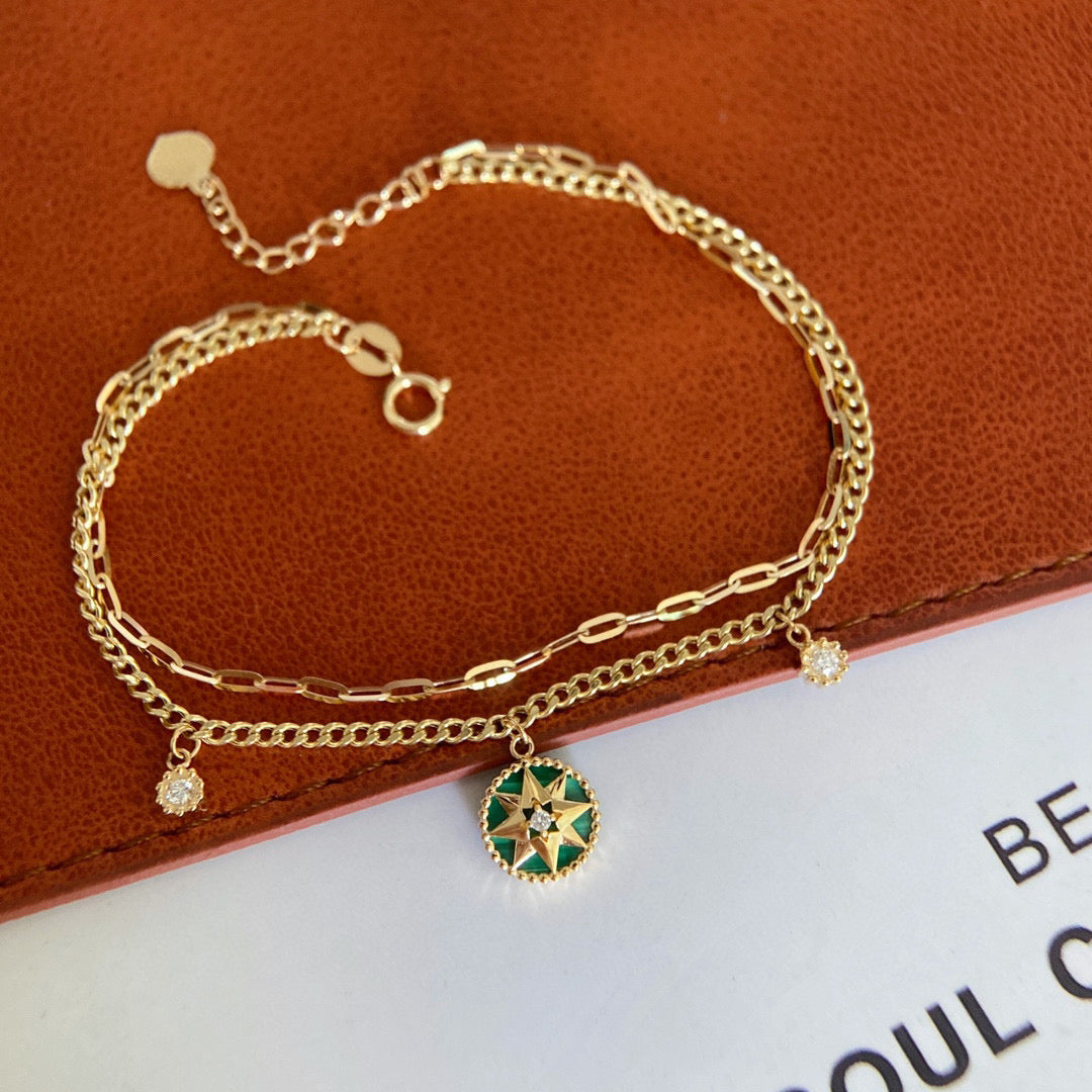Vintage 18K Solid Gold Diamond Bracelet, Wedding Bracelet, Gift for her