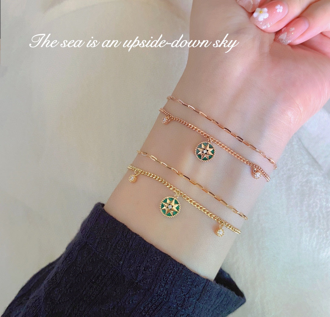 Vintage 18K Solid Gold Diamond Bracelet, Wedding Bracelet, Gift for her
