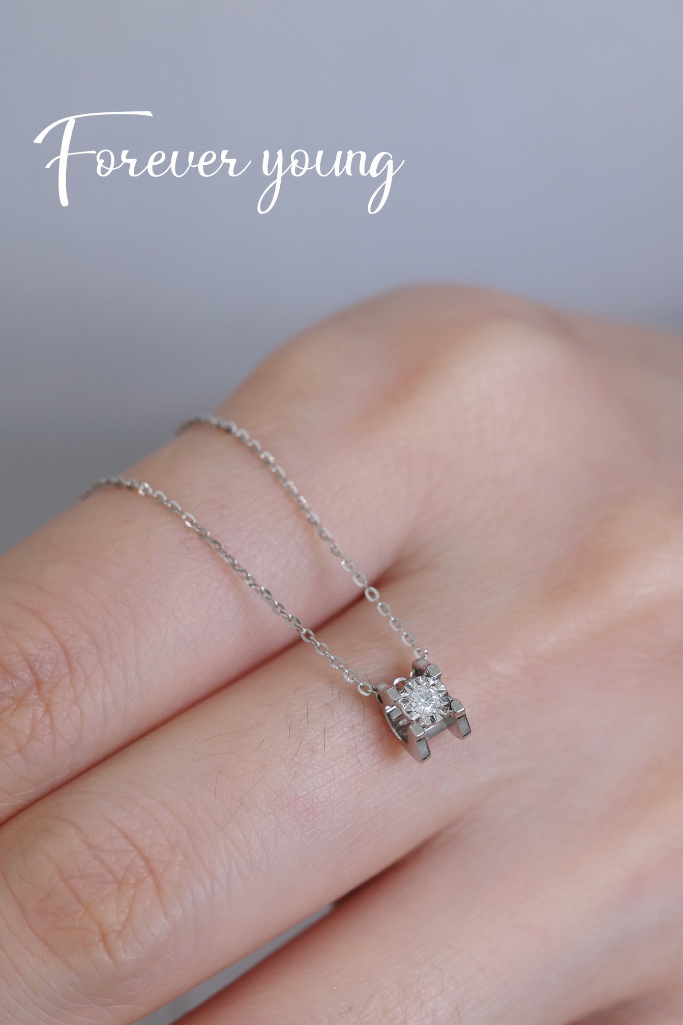 Classic Diamond Necklace, 18K Solid Gold Diamond Necklace, everyday wear necklace