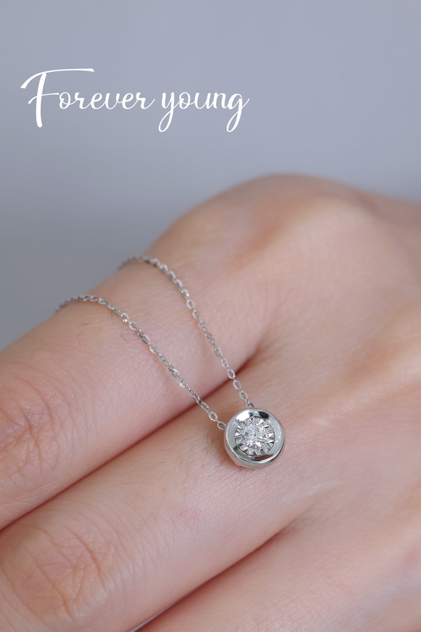 Dainty Bazel Diamond Necklace, 18K Solid Gold Diamond Necklace, everyday wear necklace