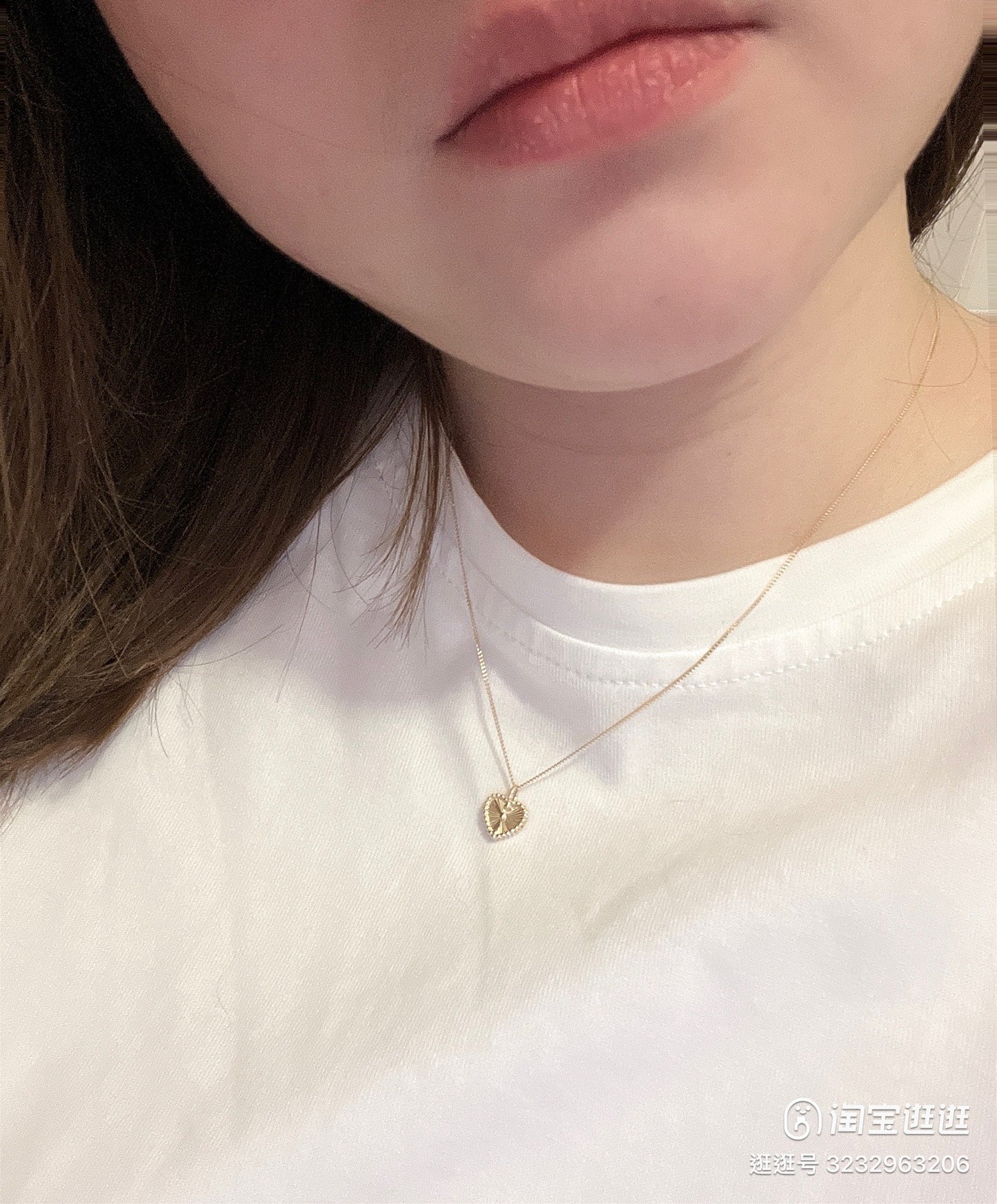 Art Deco 14K Solid Gold Laser process Heart Pendant/Dainty 14K gold Pendant/Real gold Heart pendant/gift for her/birthday gift