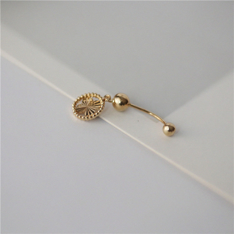 Art Deco 14K Solid Gold Laser process Heart screw back earring/Dainty 14K gold earring gold clover earring/gold star earring/gift for her