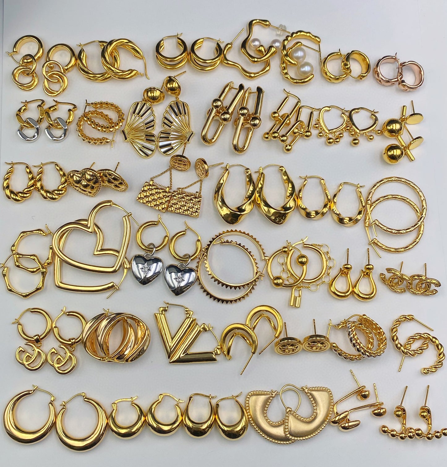 18K Solid Gold Round Hoop Earrings