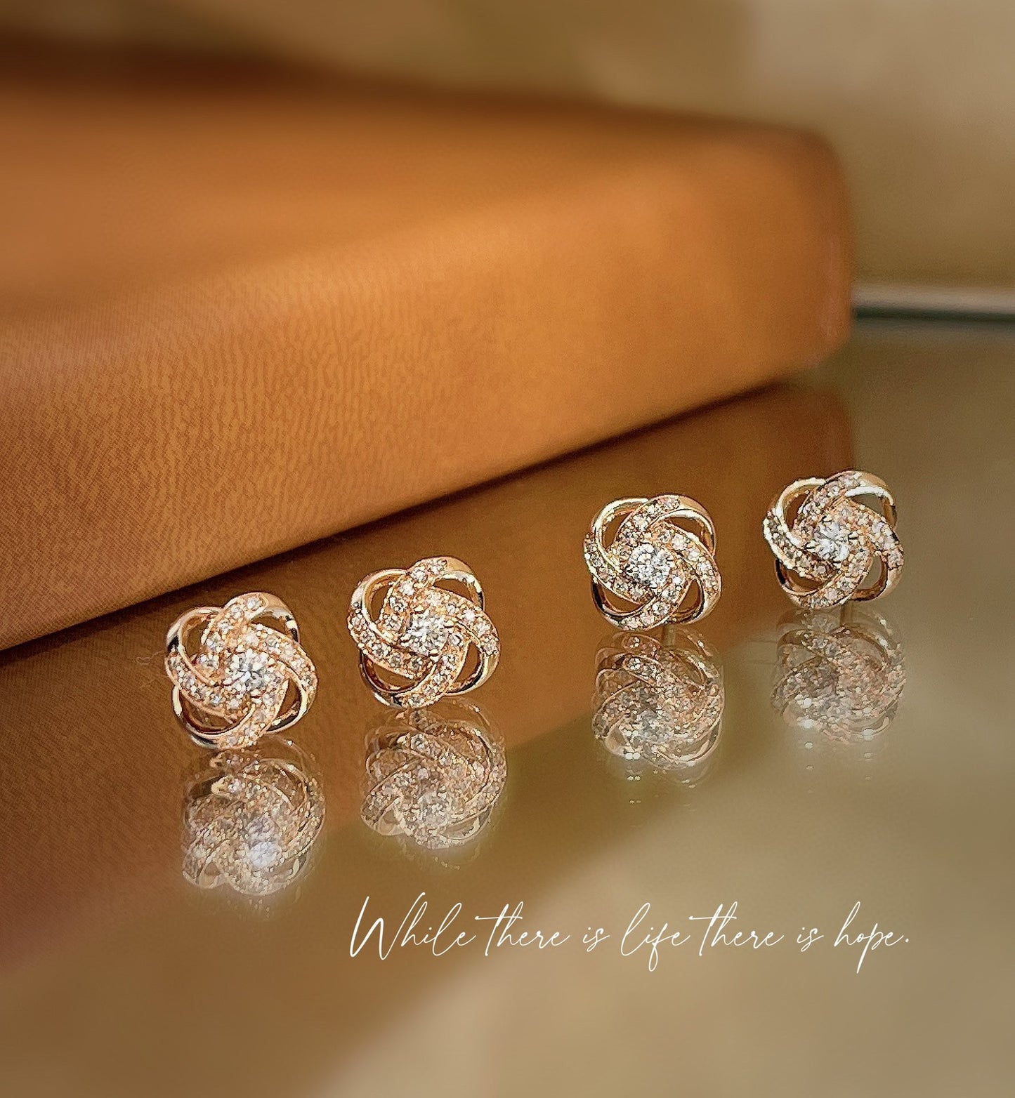 Dainty 18K Solid Gold Diamond Stud Earrings, everyday wear earrings