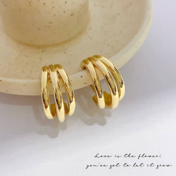 59， custom order 18K solid gold earrings