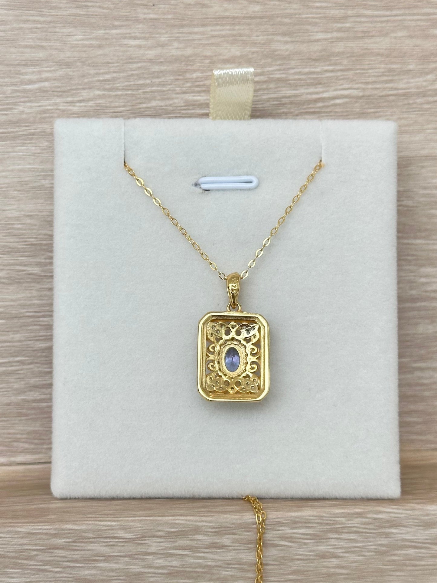 Final sale / S925 sterling silver natural Tanzanite  pendant SKU0014