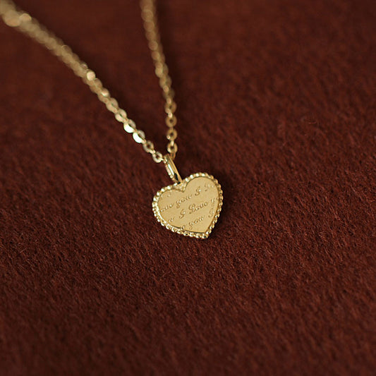 Dainty 9K/14K Solid Gold Heart Pendant, 9K Solid Gold Pendant, 14K Solid Gold Pendant