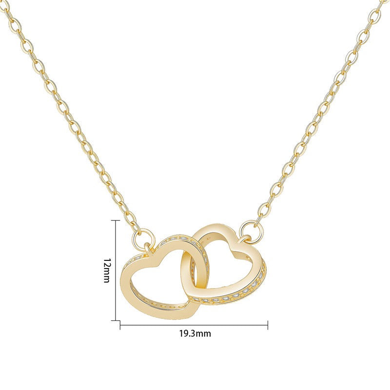 Heart necklace, 18K gold heart pendant necklace, Heart charm necklace