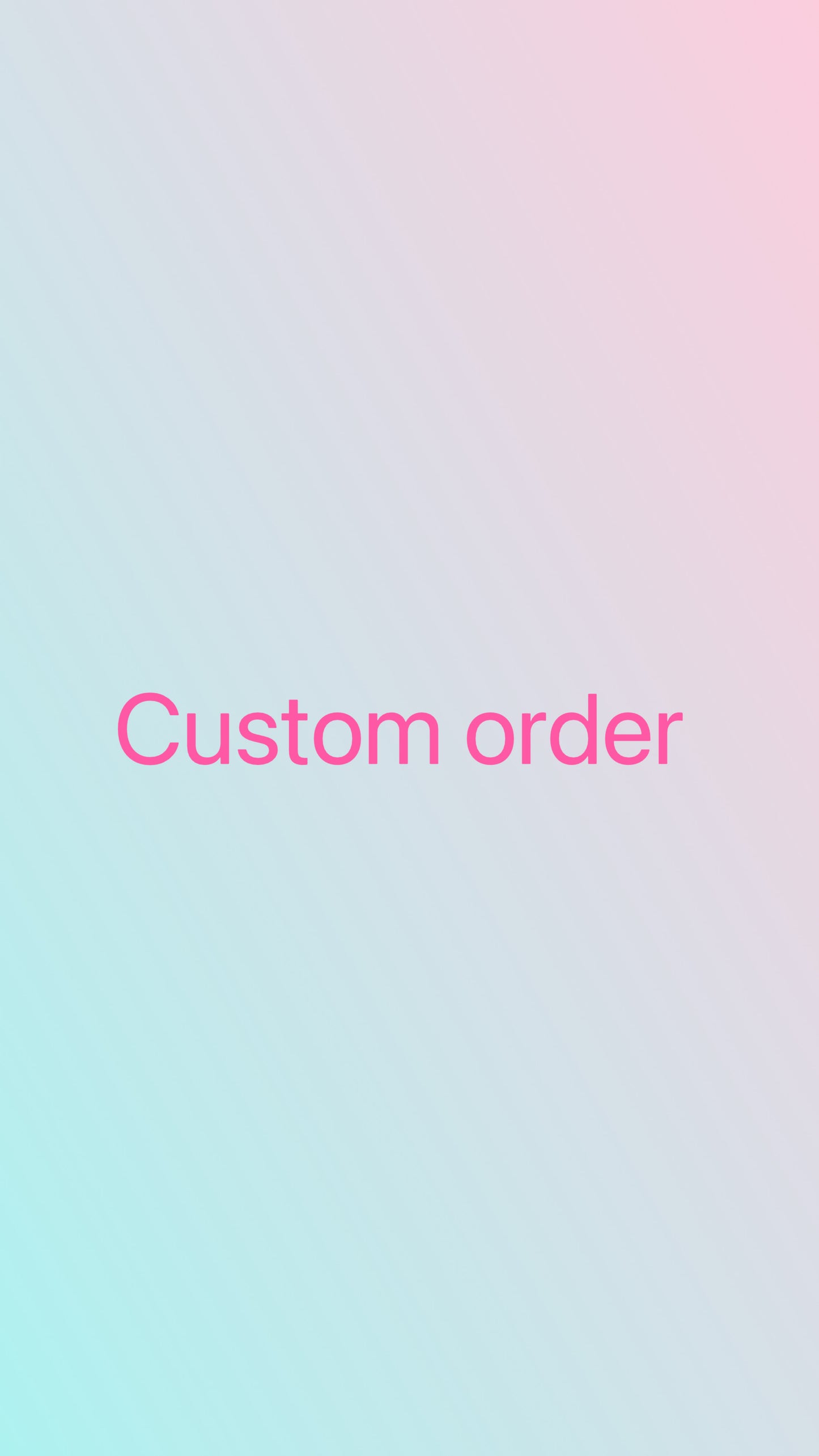 customer order