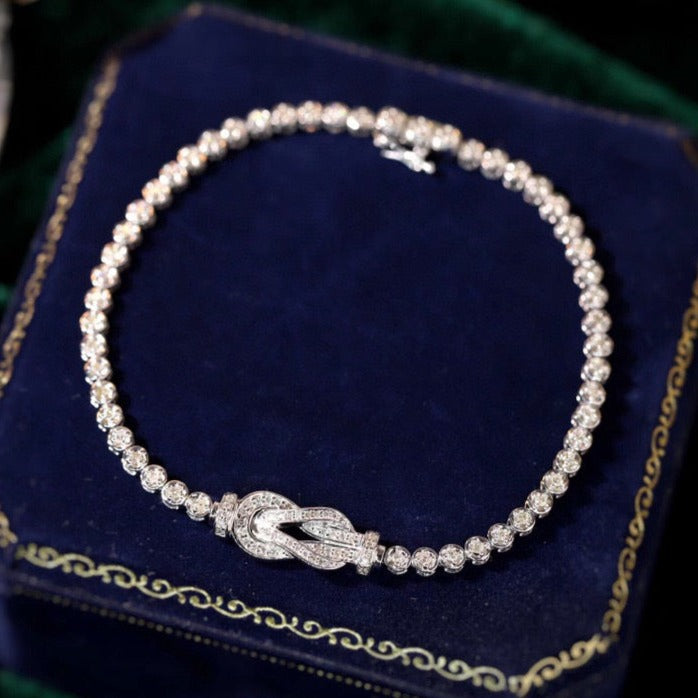 Classic 18K Full Diamond Bracelet, horseshoe bracelet