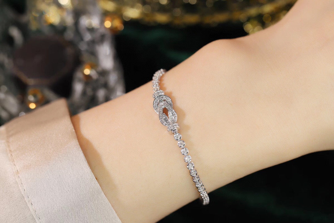 Classic 18K Full Diamond Bracelet, horseshoe bracelet