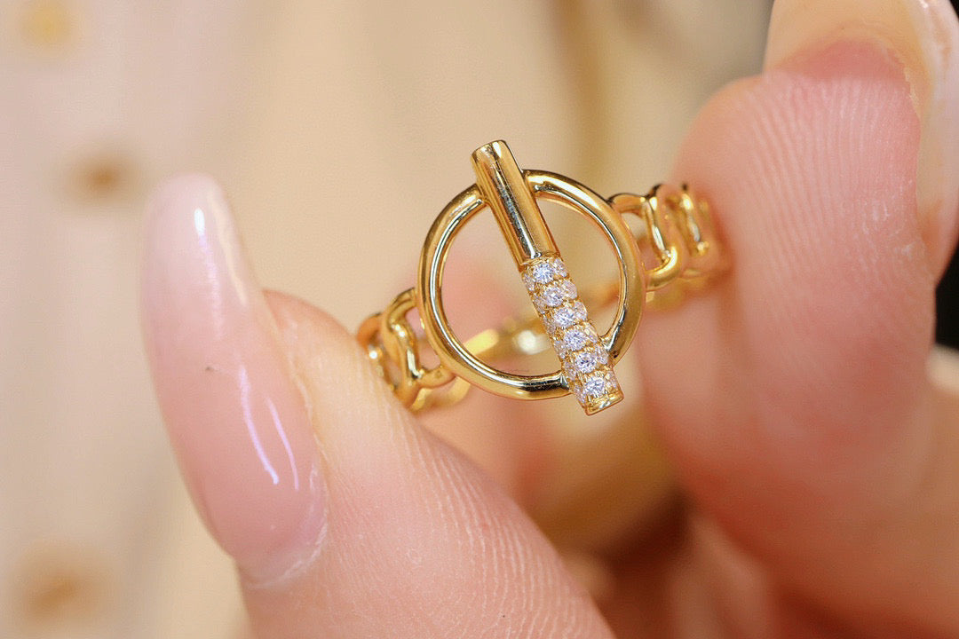 18K Solid Gold Diamond Band