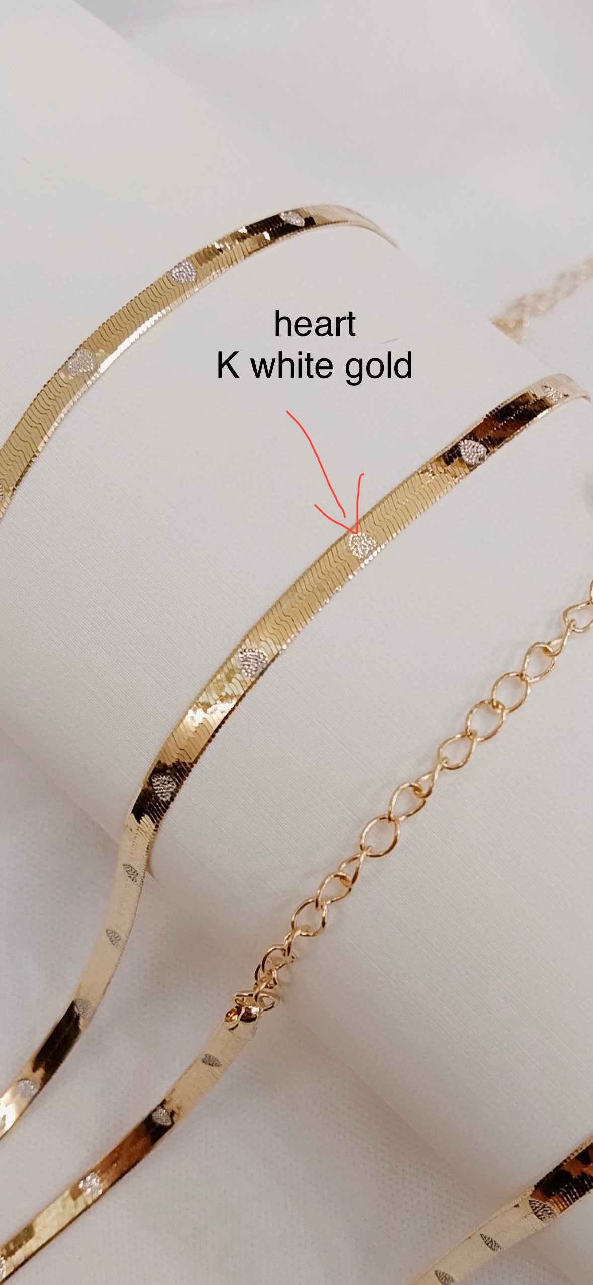 Vintage 18K Solid Gold Flat Snake Chain Necklace