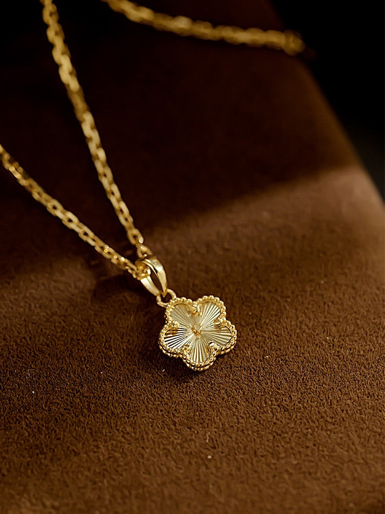 Art Deco 14K Solid Gold Laser process flower Pendant/Dainty 14K gold Pendant/Real gold flower pendant/gift for her/ready to ship